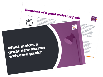 Onboarding Welcome Pack Guide preview - Let's Talk Talent