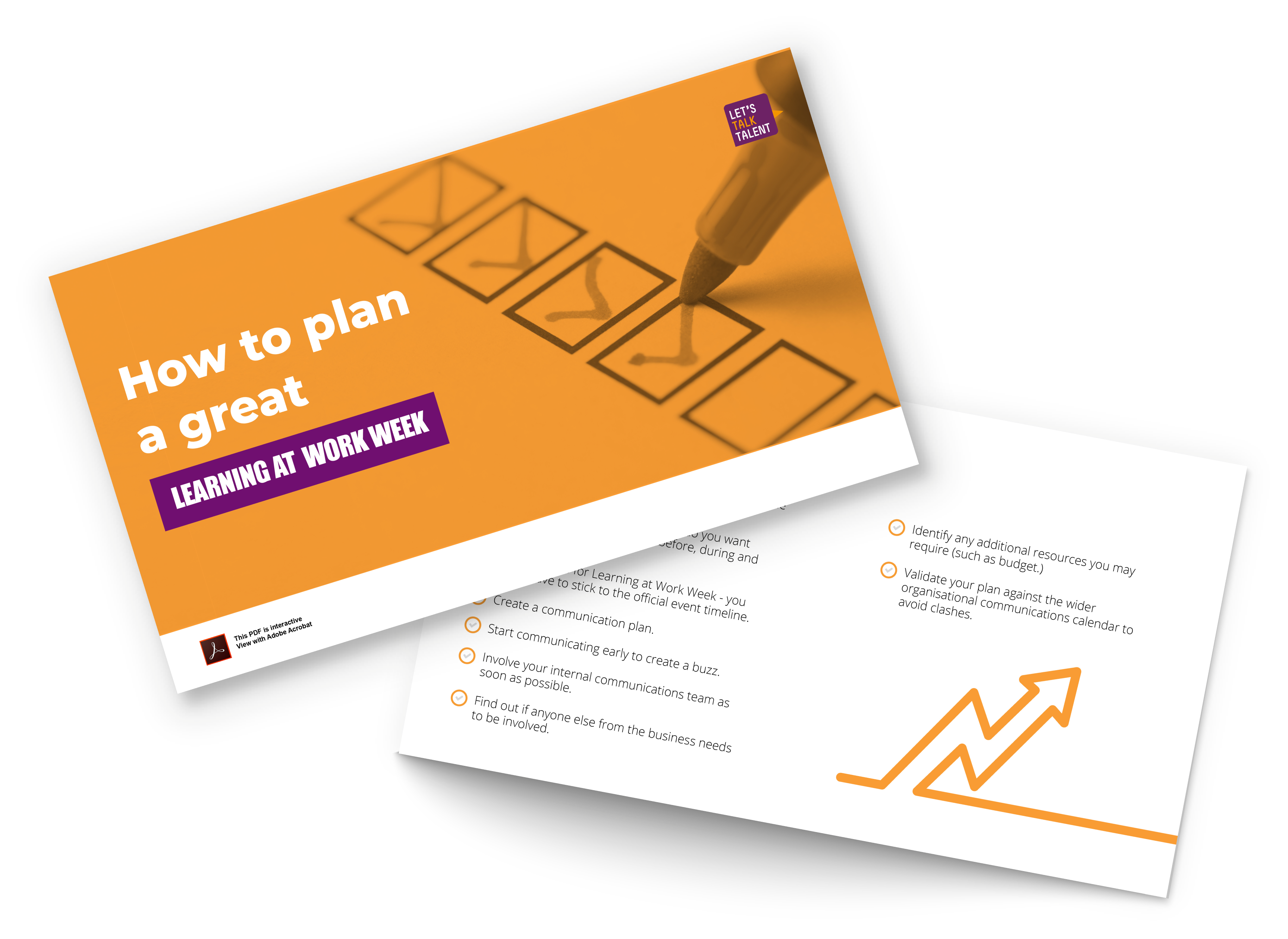 How to plan a great Learning at Work Week Checklist front cover- Lets Talk Talent mockup 2